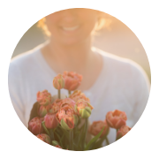 Valérie et ses tulipes